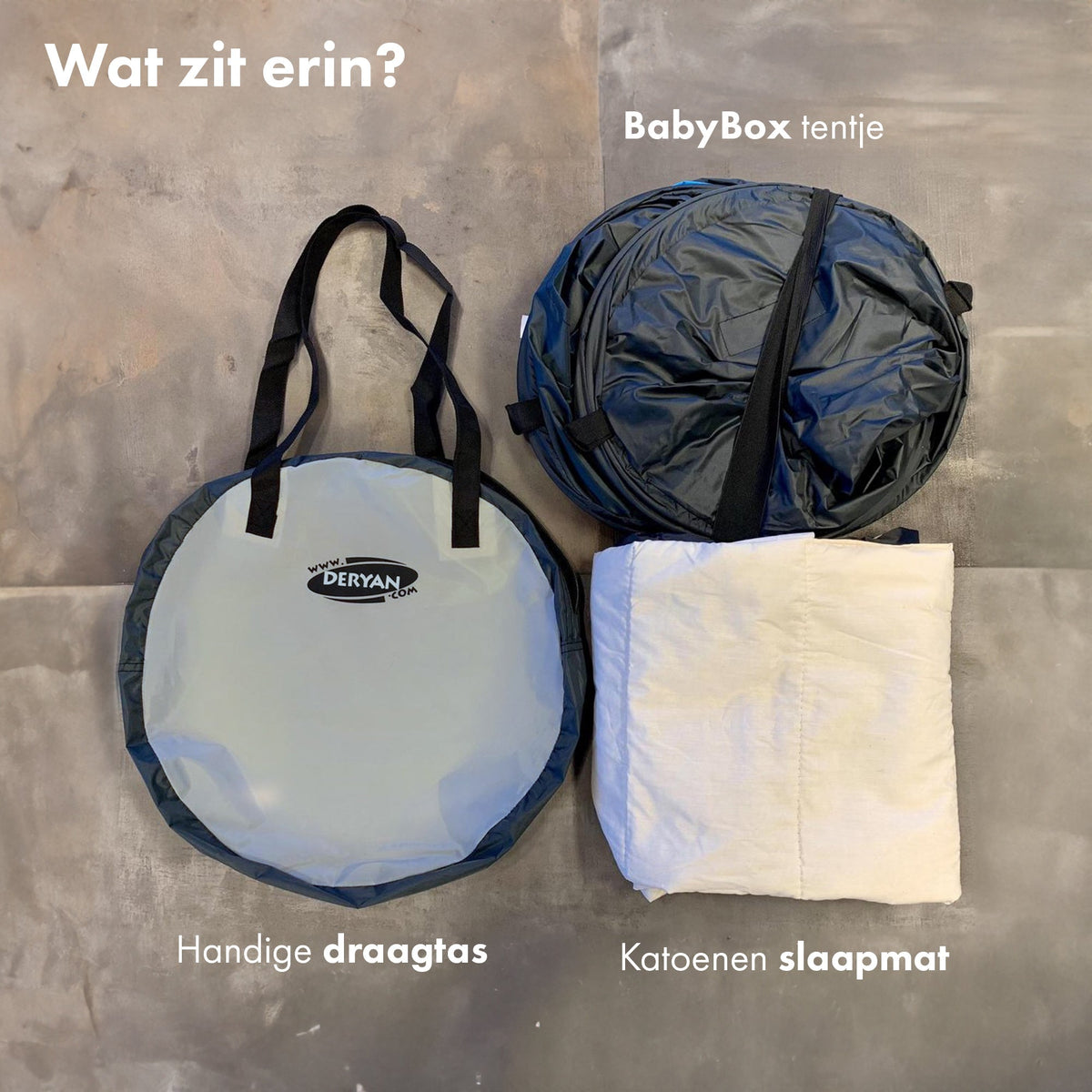 BabyBox Baby Tent Camping Crib + Cotton Blanket - Sky Blue