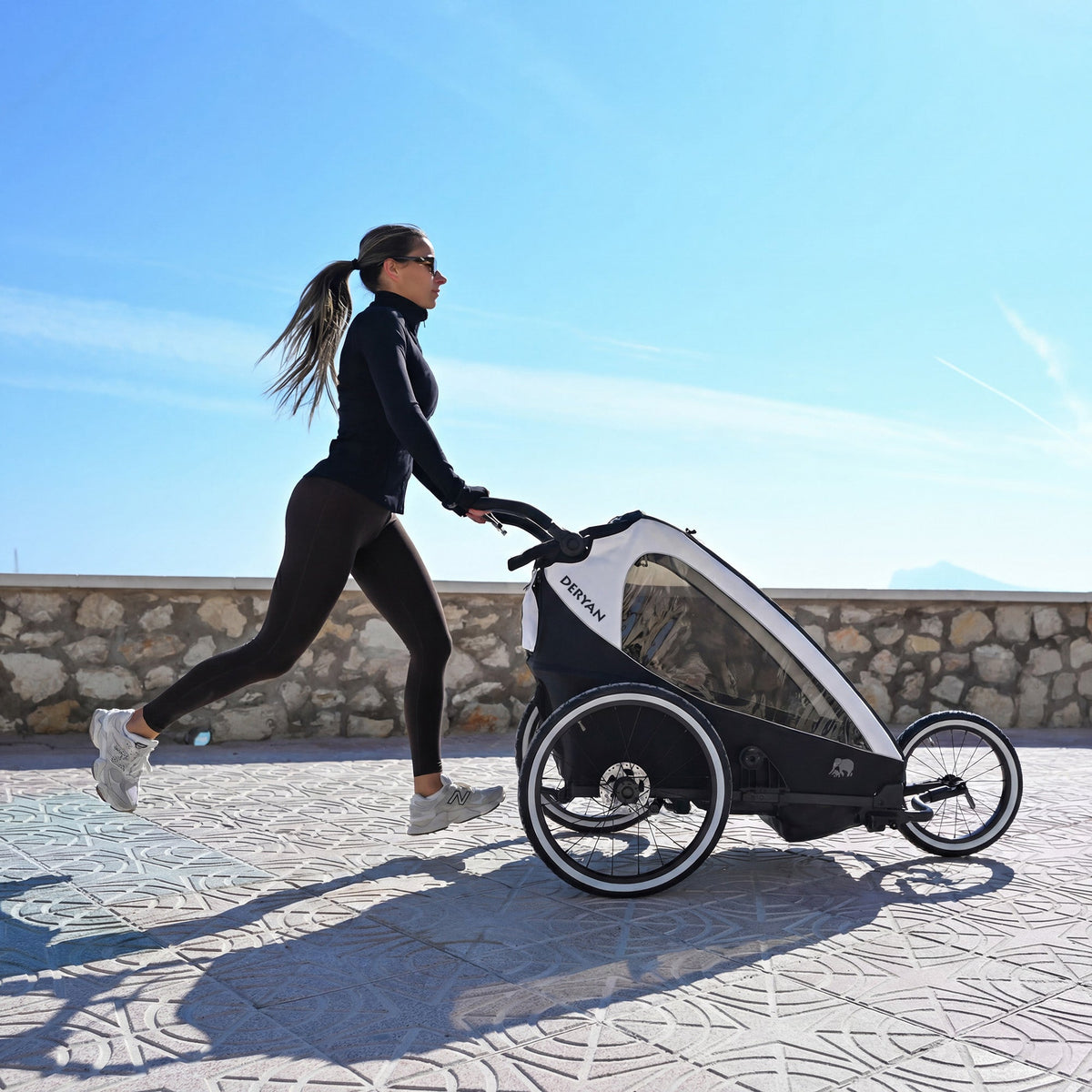 Luxury Bike Trailer V2 - Stroller - Jogging Stroller Cream
