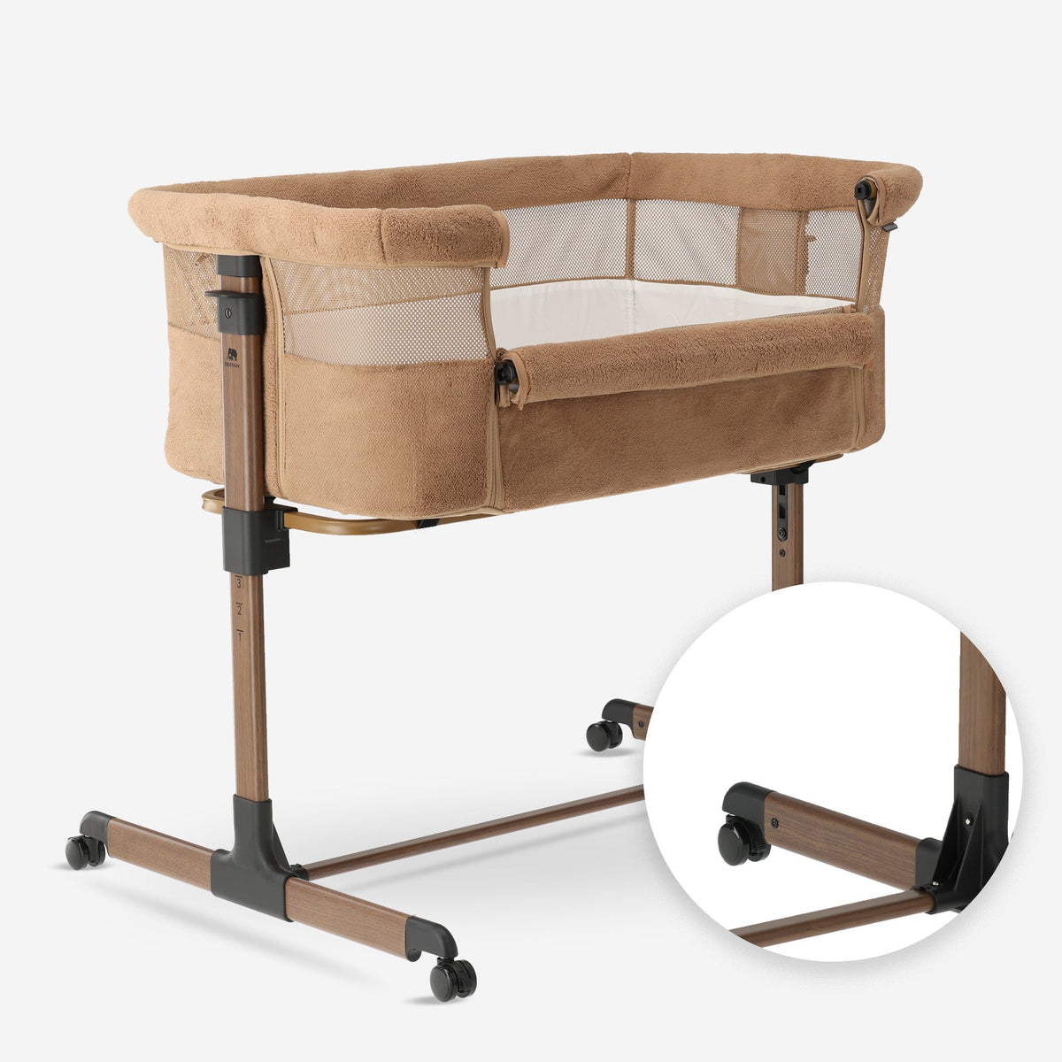 Snoozy Co-Sleeper Cradle - Teddy Brown