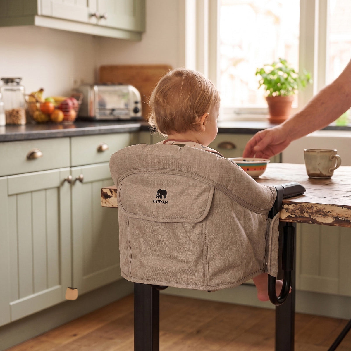 High Chair - Foldable Table-Hanging Chair - Dining Chair - Nougat