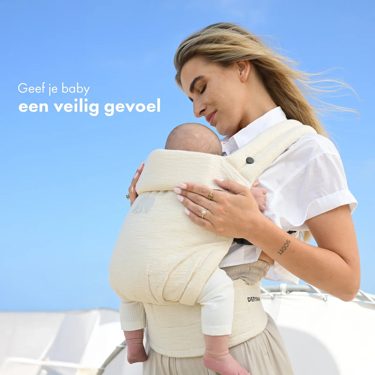 Amora Baby Carrier Agus Oat in Linen Nougat