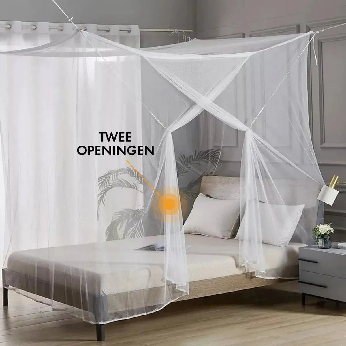 Luxury 2 Person Mosquito Net XXL - Includes suspension set and travel bag