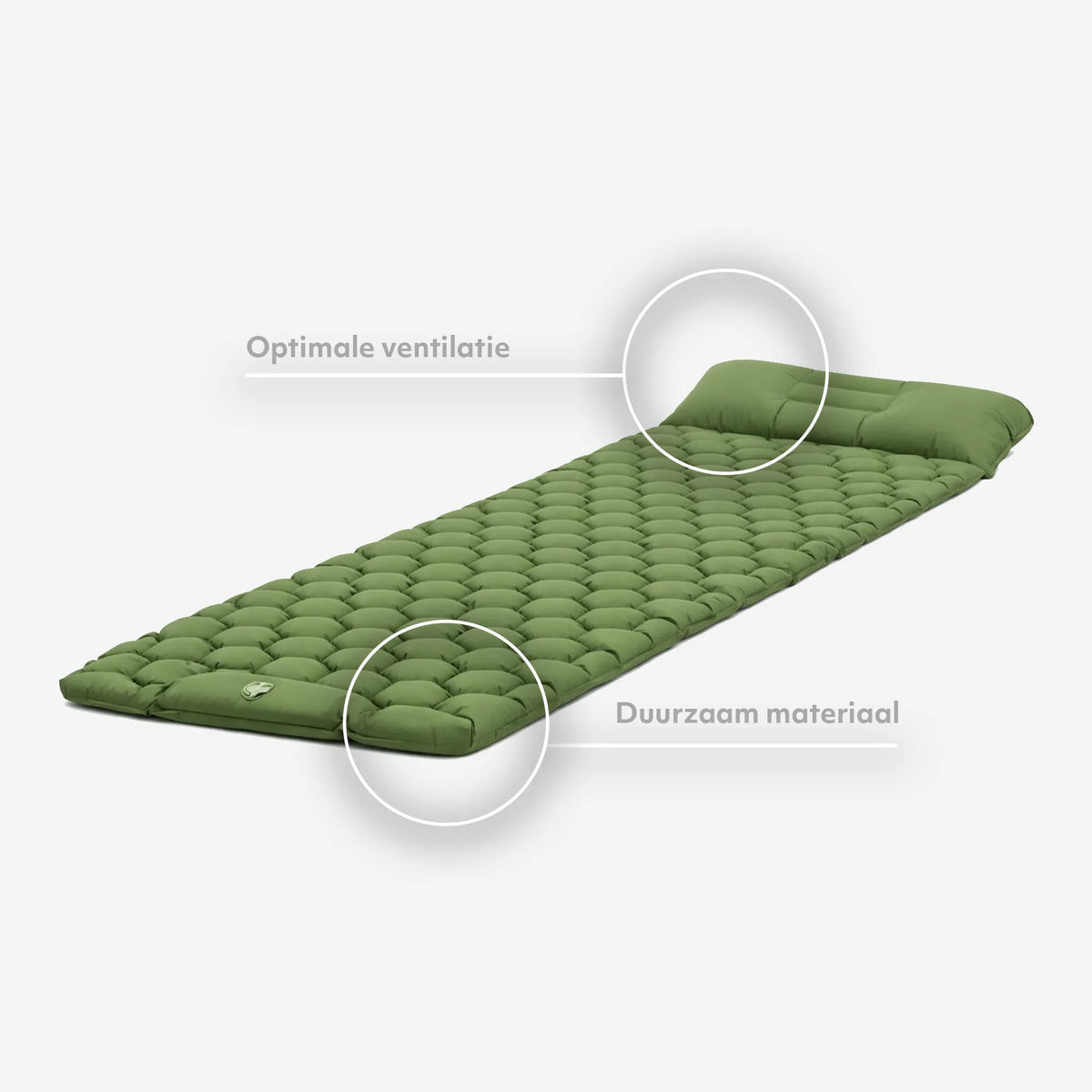 DERYAN Bed - Camping Air Mattress - Includes Carry Bag - Green