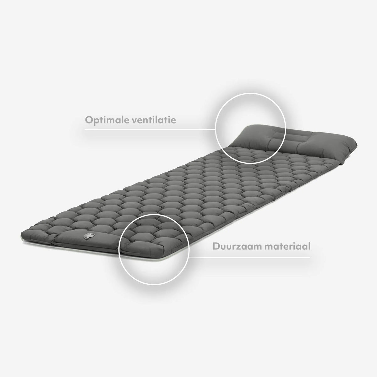DERYAN Bed - Camping Air Mattress - Includes Carry Bag - Gray