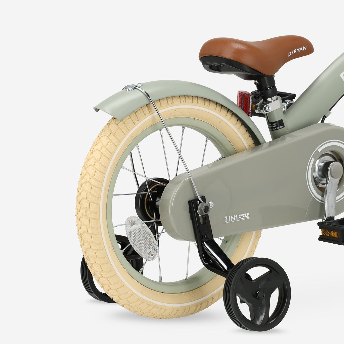 Luxury Children's bike 14 inch - 3 in 1 - balance bike Green