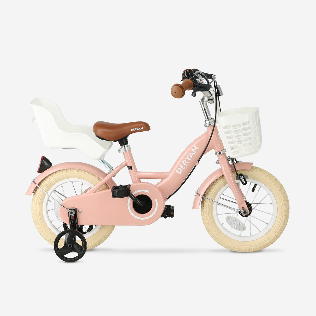 Zoey Girls' 12-Inch Children's Bike with Basket - Pink