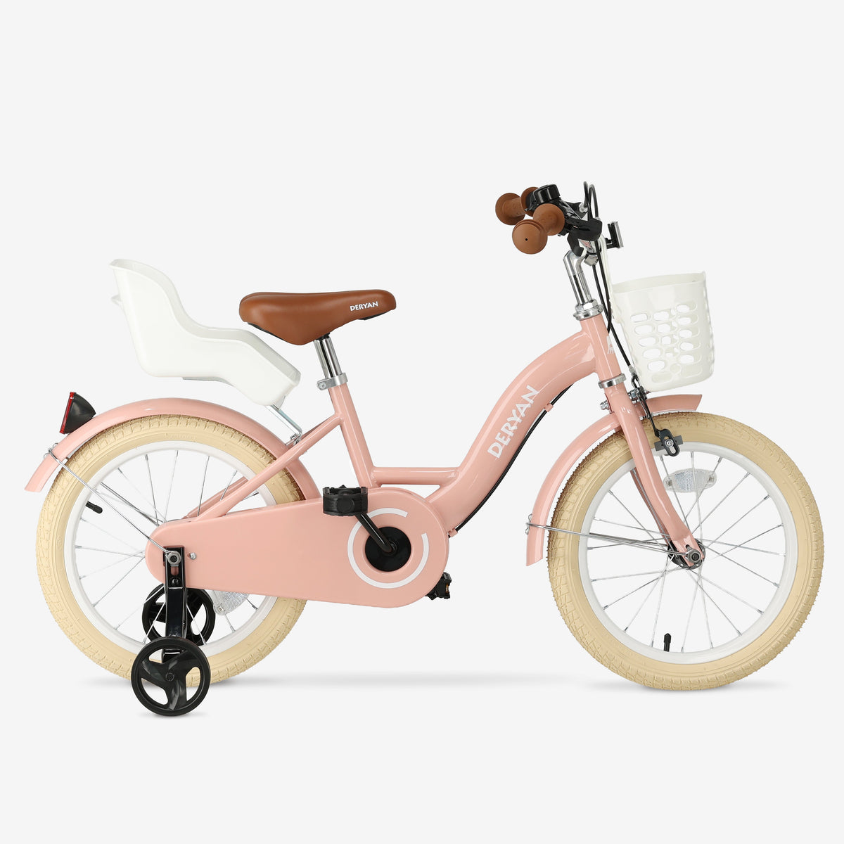 Zoey Girls' Bike, 16-inch Children's Bike with Basket - Pink