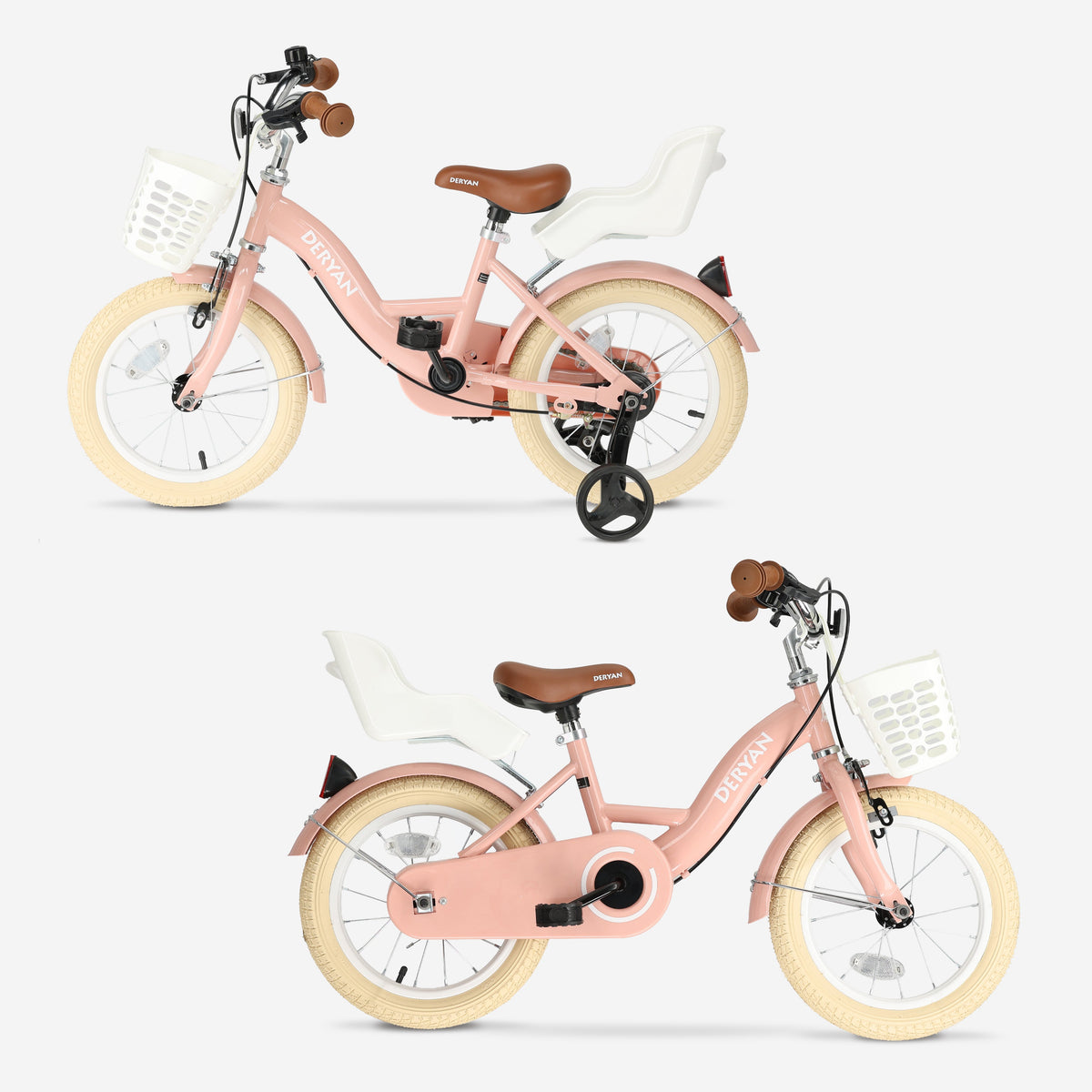 Zoey Girls' Bike, 16-inch Children's Bike with Basket - Pink