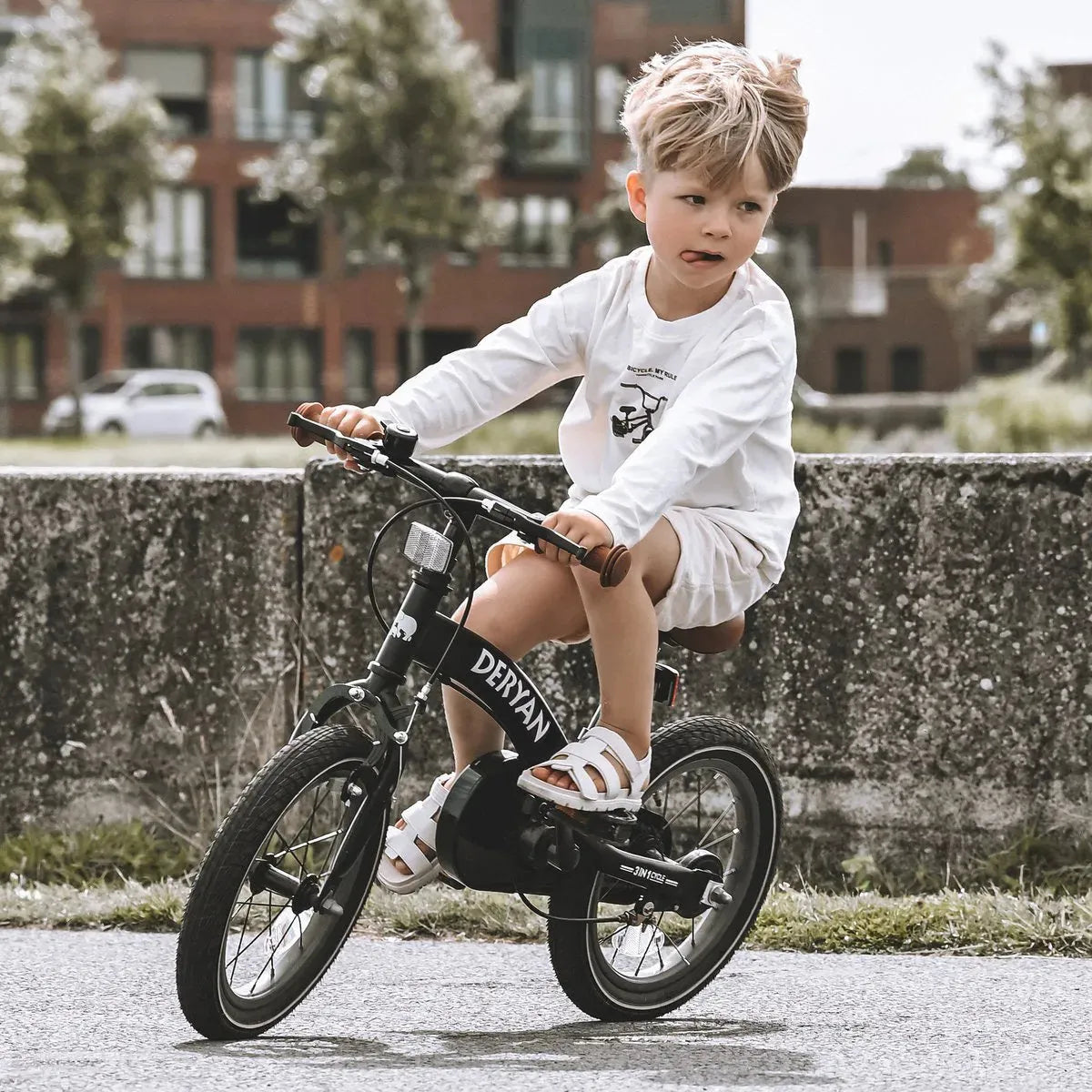Luxury Children's bike 14 inch - 3 in 1 - balance bike Black