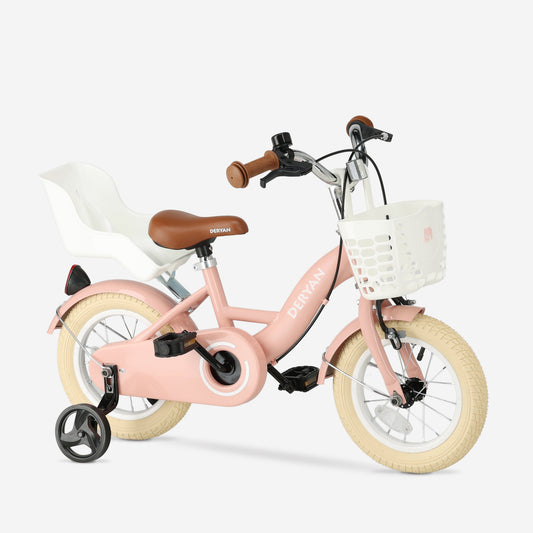 Zoey Girls' 12-Inch Children's Bike with Basket - Pink