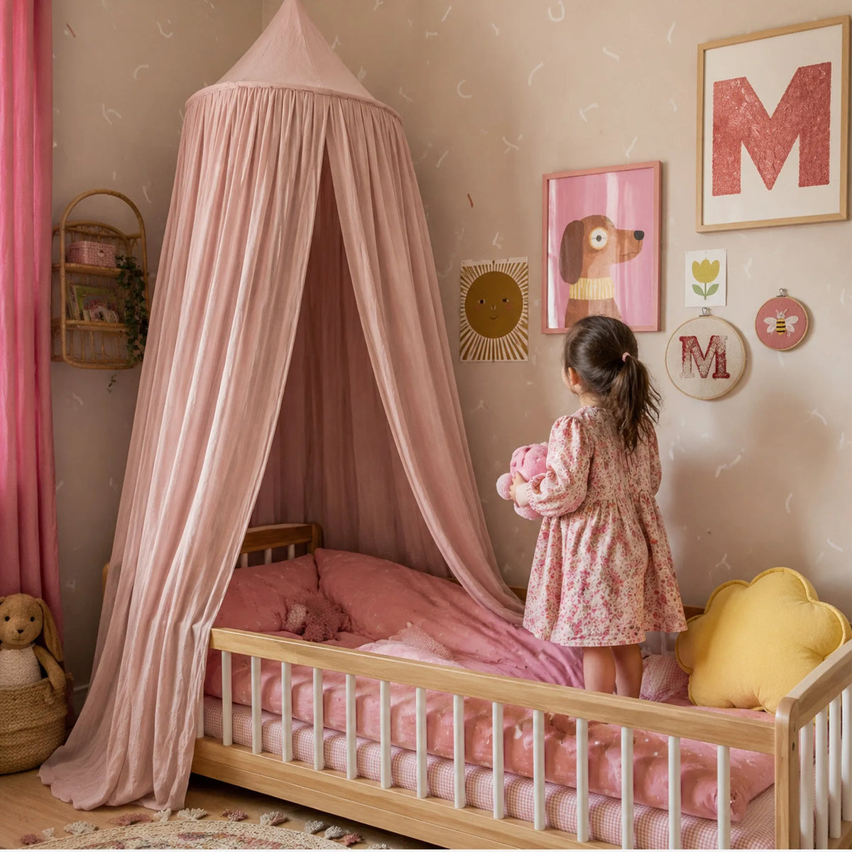 Baby Mosquito Net Pale Pink