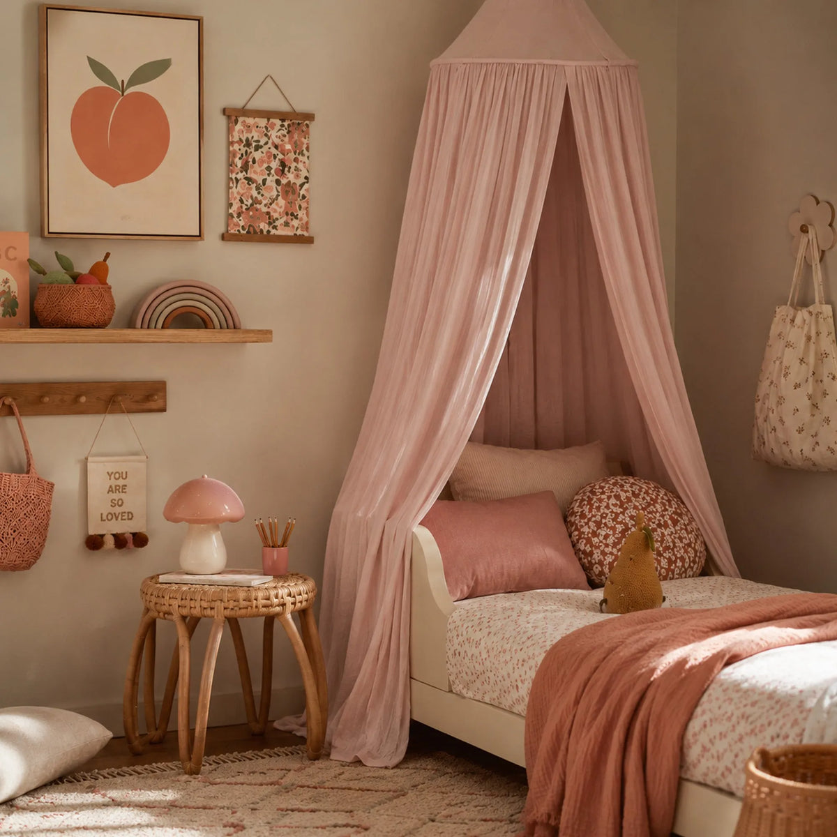 Baby Mosquito Net Pale Pink