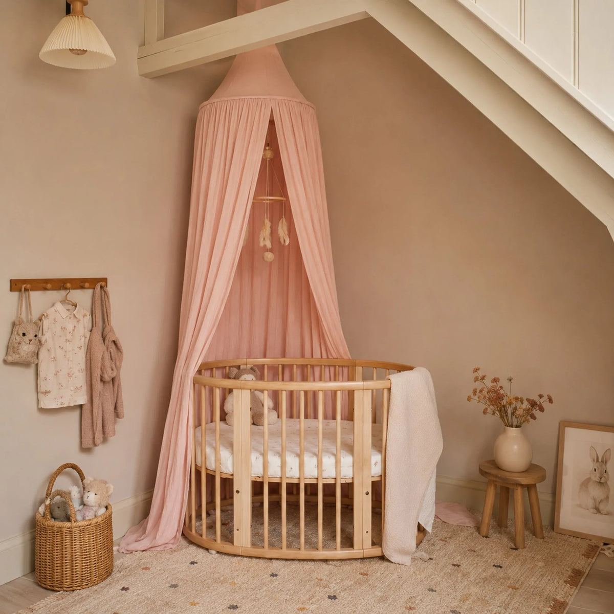 Baby Mosquito Net Pale Pink