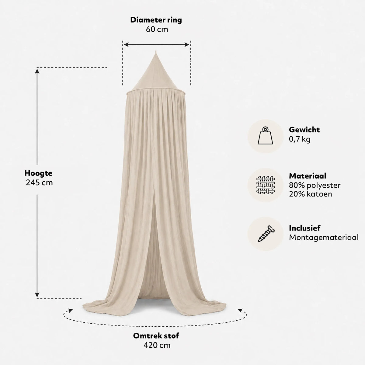 Baby Mosquito Net Nougat