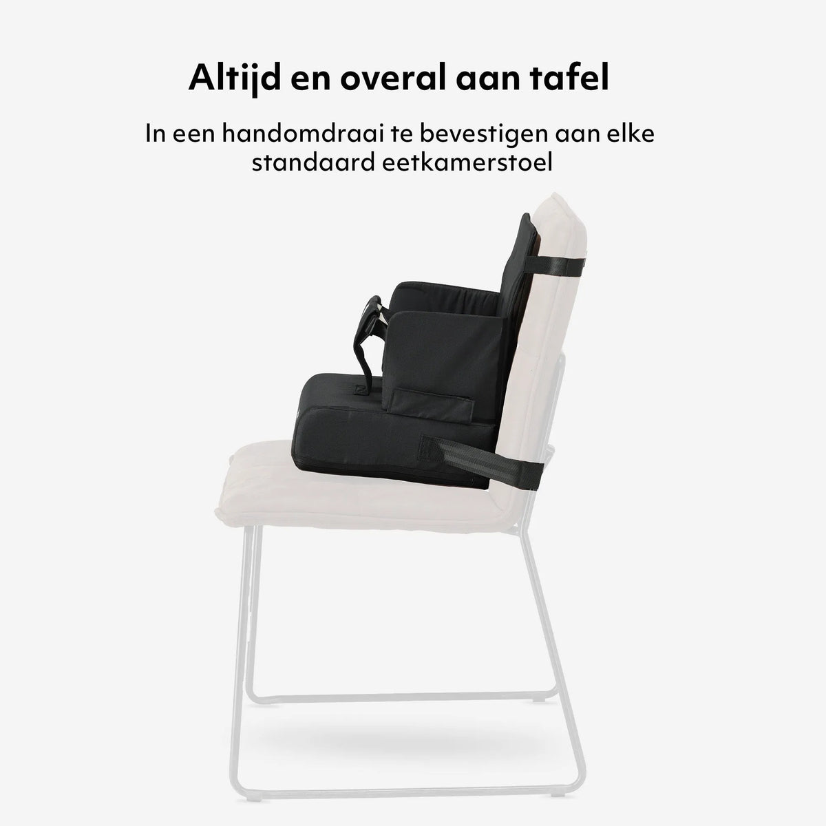 Travel Booster Seat Booster - Includes attachment strap Black