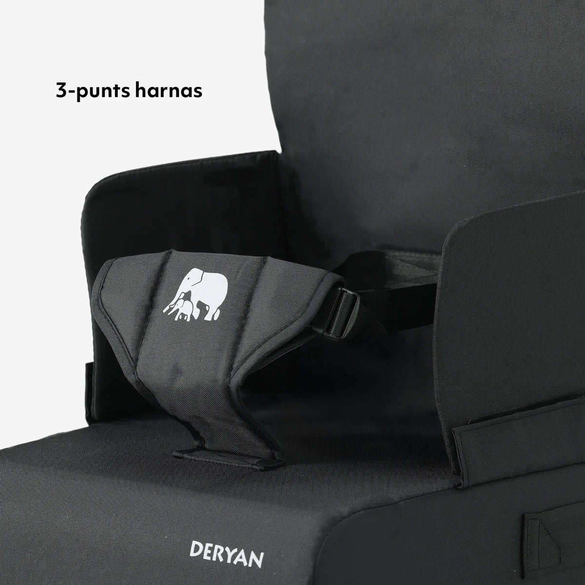 Travel Booster Seat Booster - Includes attachment strap Black