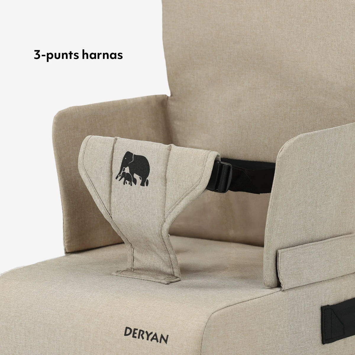 Travel Booster Seat Booster - Includes attachment strap Nougat