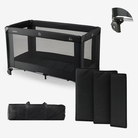Believer Black Travel Cot