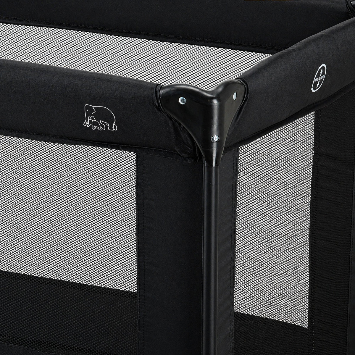 Believer Black Travel Cot