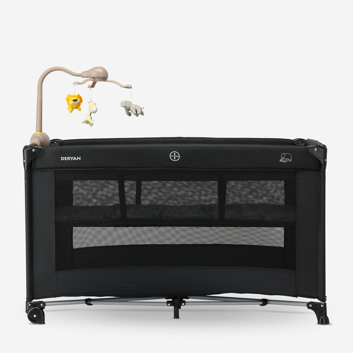 Believer Luxury Travel Cot - Includes Raised Base - Black