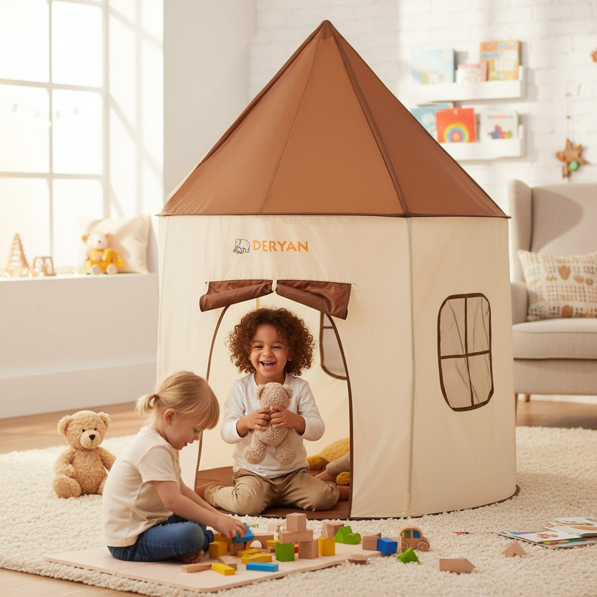 Play Tent Beige & Brown