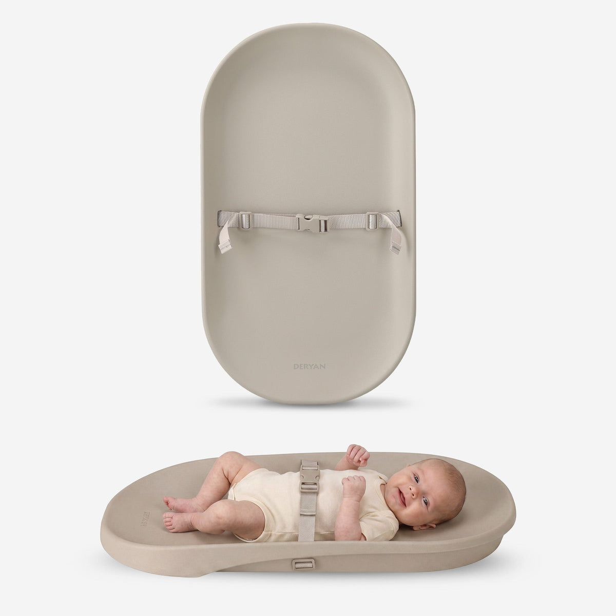 Waterproof Changing Pad with Raised Edges - Taupe