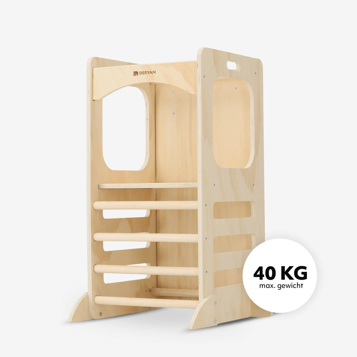 Luxury 4-in-1 Learning Tower - Climbing Tower with Slide and Chalkboard