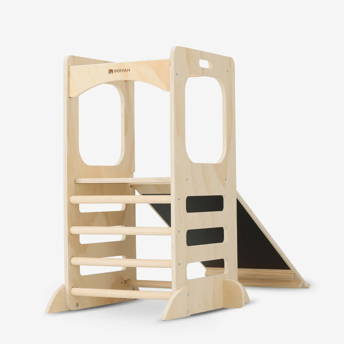 Luxury 4-in-1 Learning Tower - Climbing Tower with Slide and Chalkboard