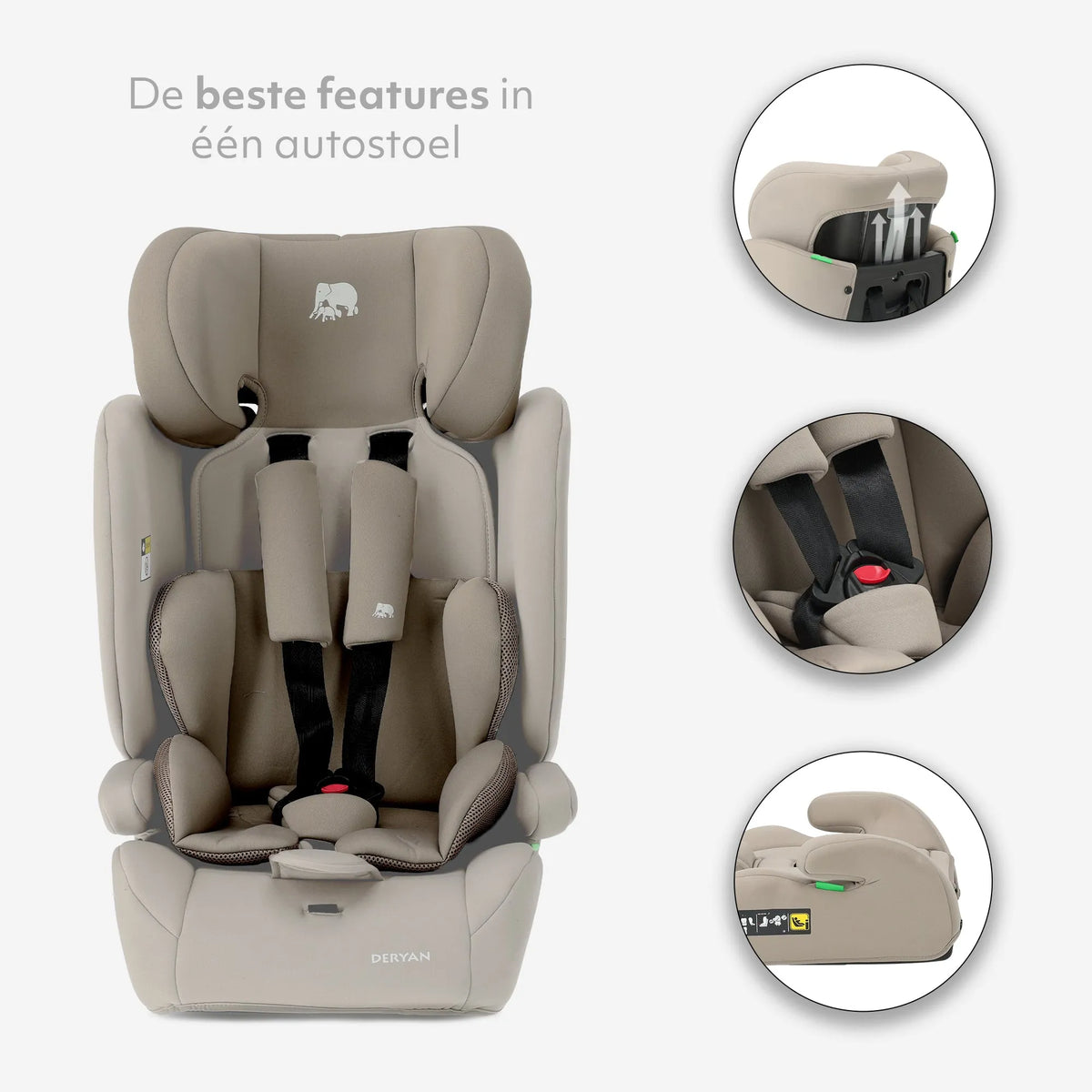 Carter Basic i-Size Car Seat 76–150 cm – 9–36 kg – Truffle Nougat