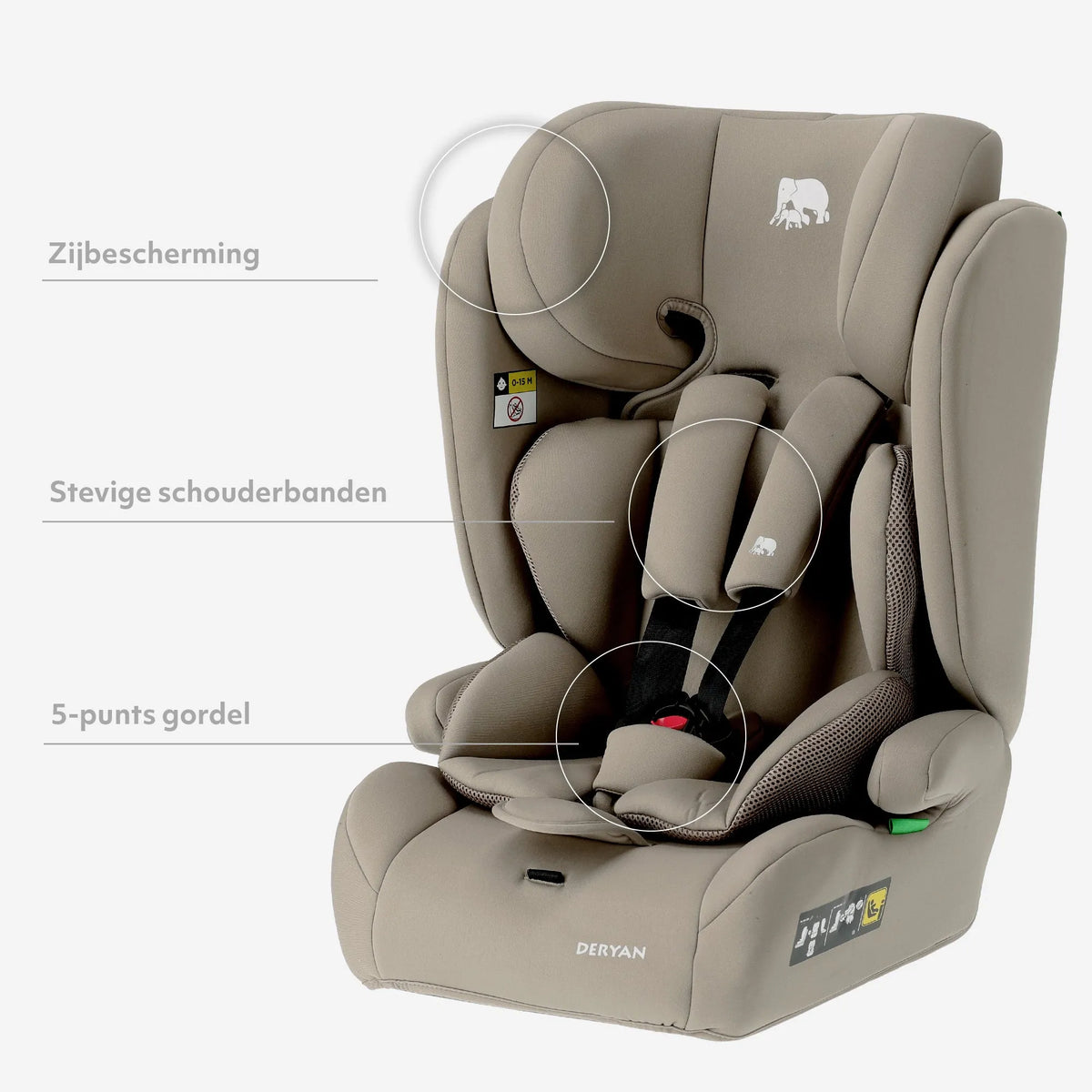 Carter Basic i-Size Car Seat 76–150 cm – 9–36 kg – Truffle Nougat