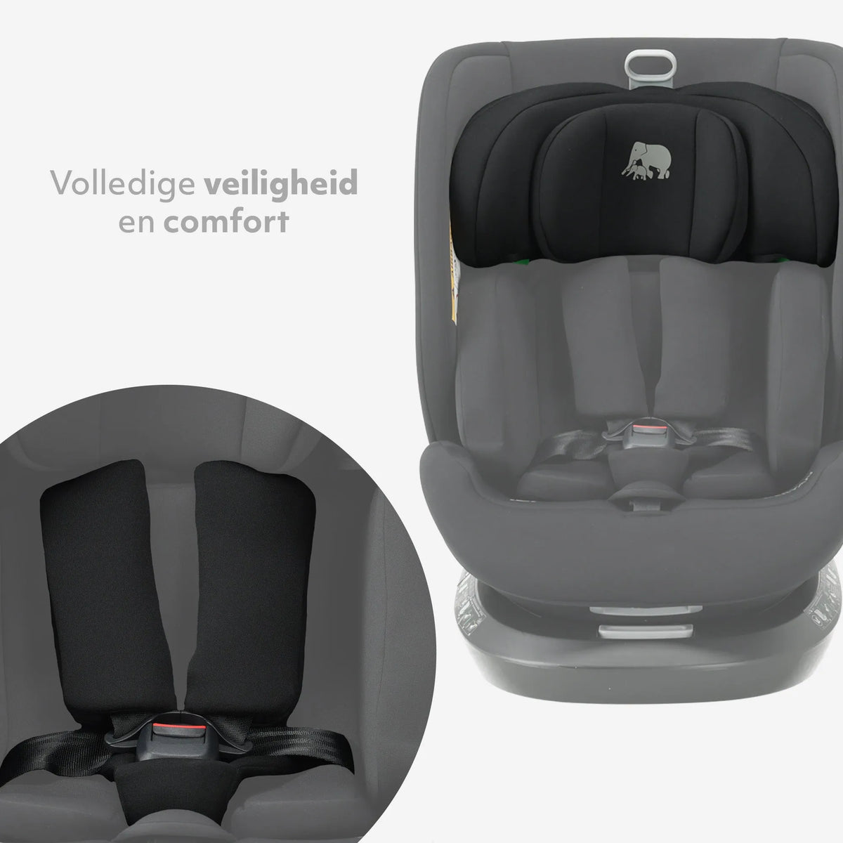 Cassie Luxe i-Size Car Seat 0–36 kg Isofix 360° - Black