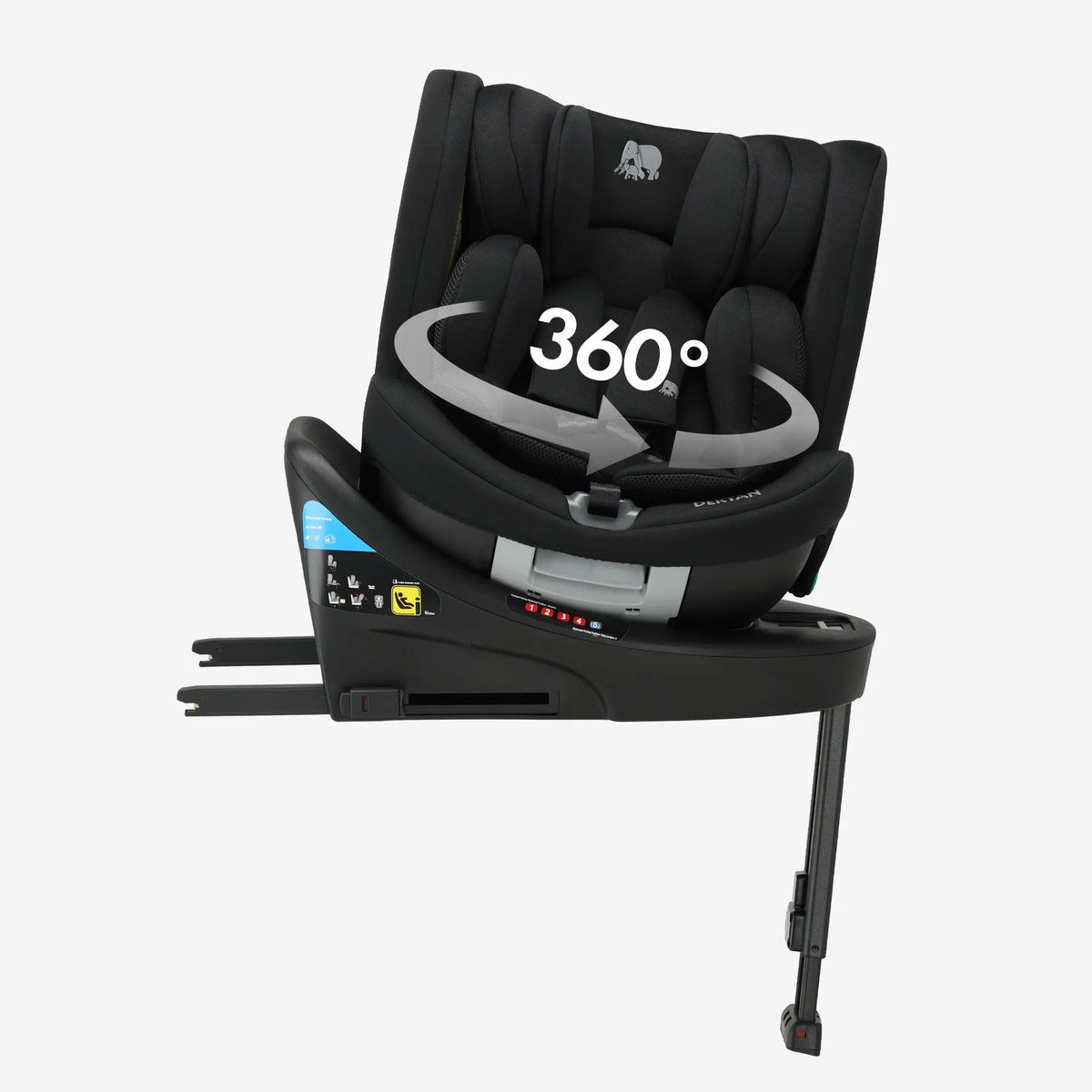 Chase Luxe i-Size Car Seat 0–36 kg Isofix 360° - Black