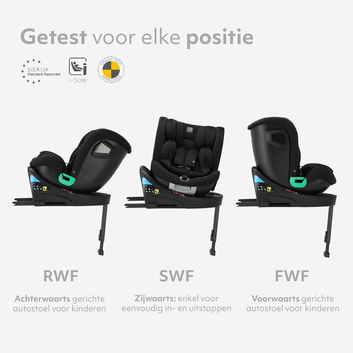 Chase Luxe i-Size Car Seat 0–36 kg Isofix 360° - Black