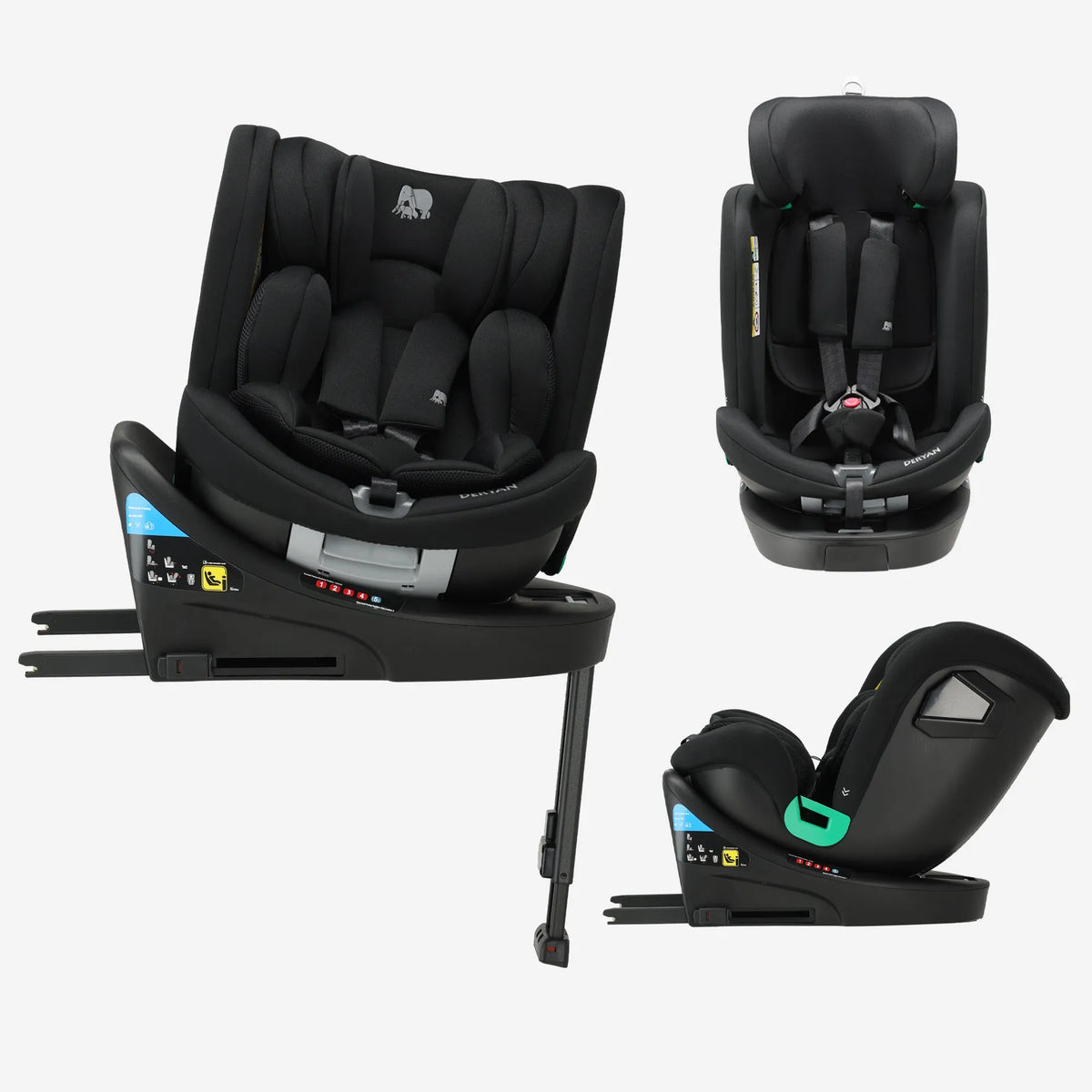 Chase Luxe i-Size Car Seat 0–36 kg Isofix 360° - Black