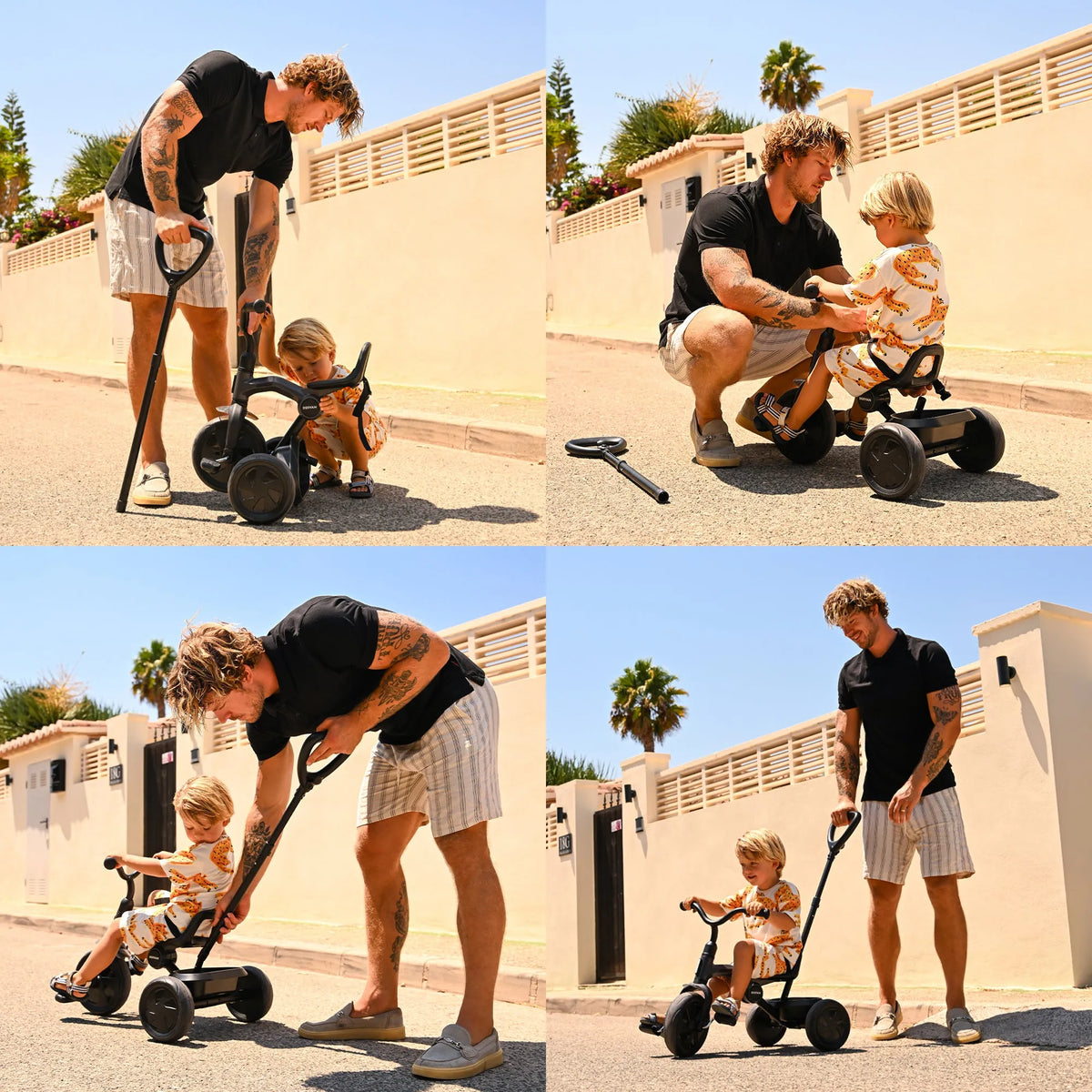 Drifter Tricycle with push bar Rosé
