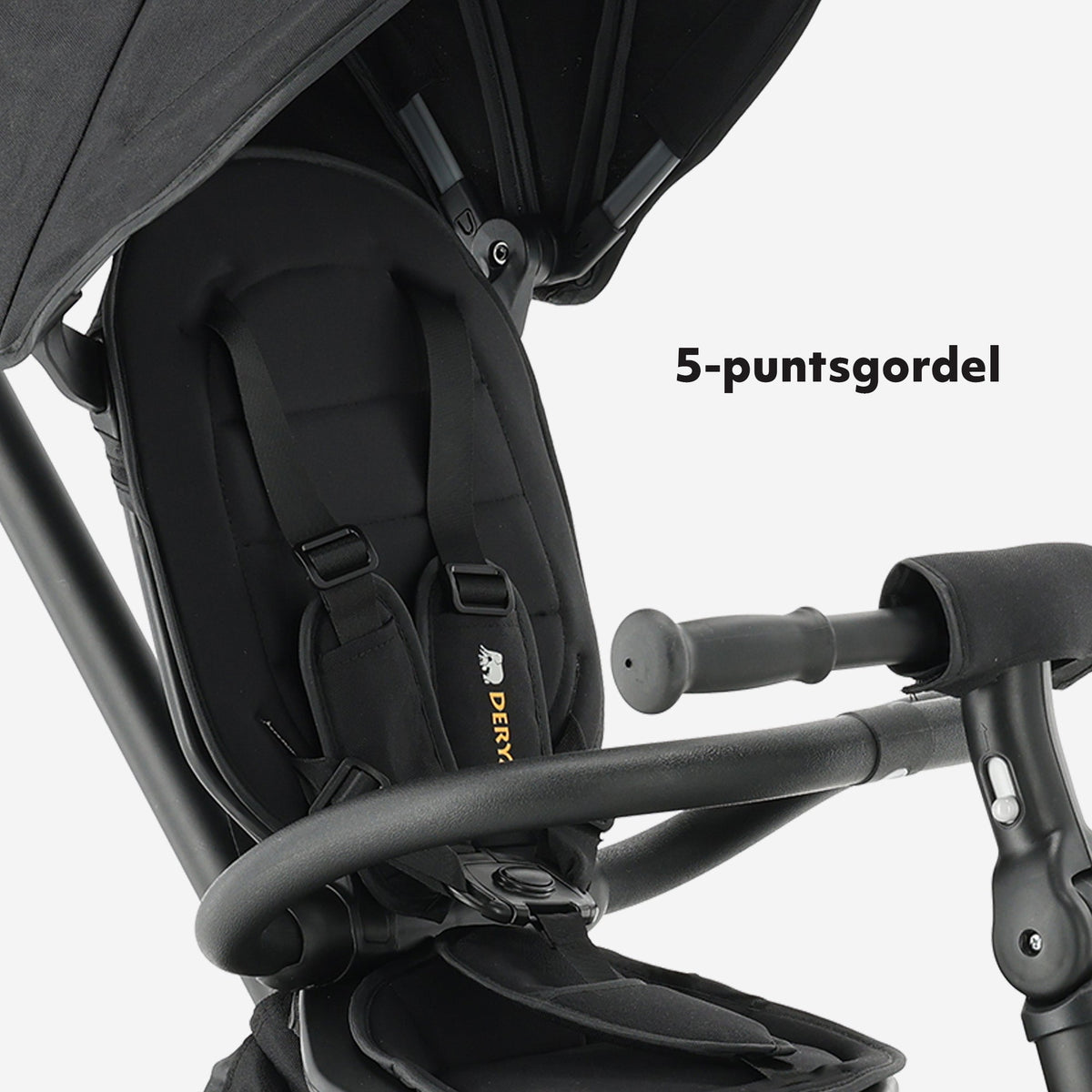 Explorer Luxe Tricycle with push bar - Foldable with basket black