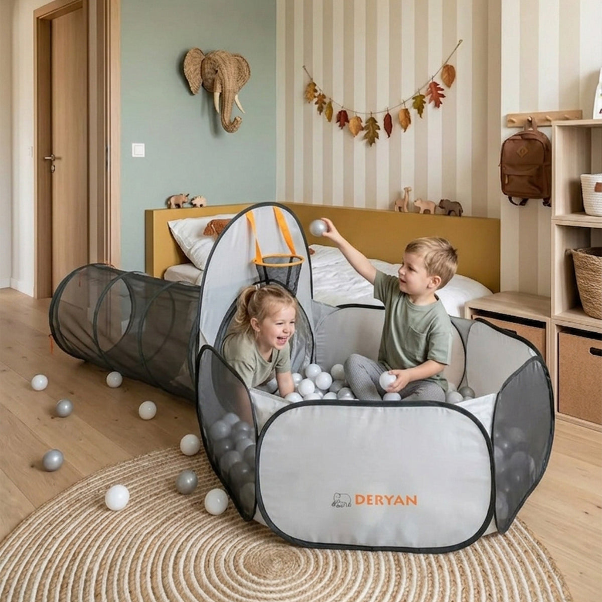 Silver Basketball Ball Pit