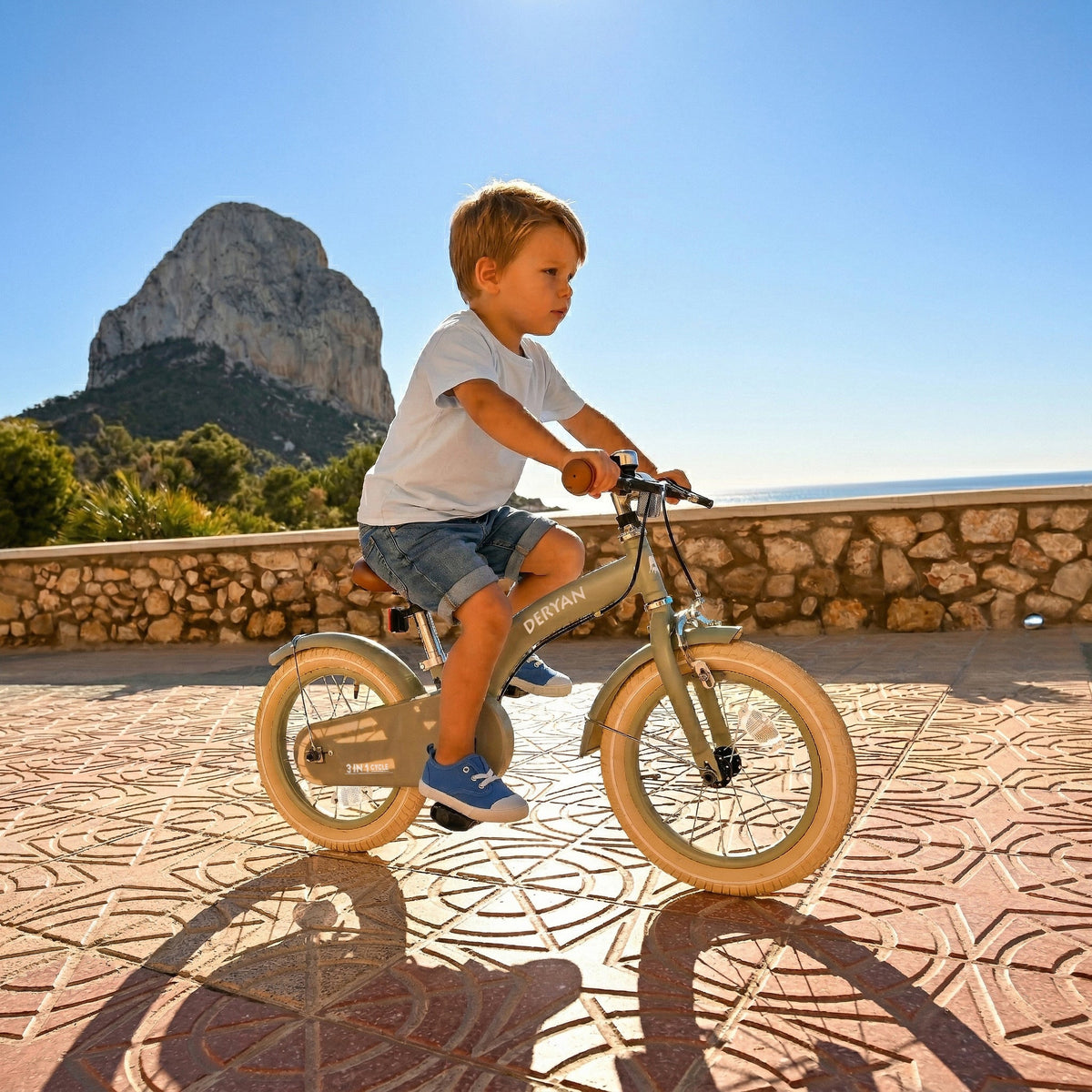 Luxury Kids bike 12 inch - 3 in 1 - balance bike Green