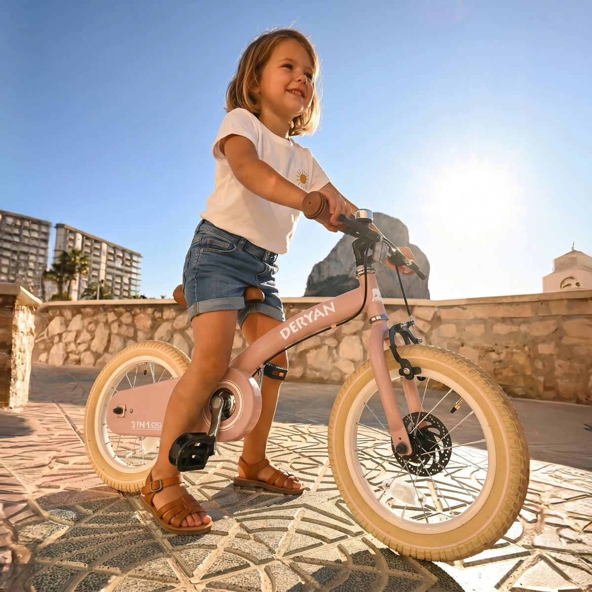 Luxe Kids Bike 12 inch - 3 in 1 - Balance bike Pink