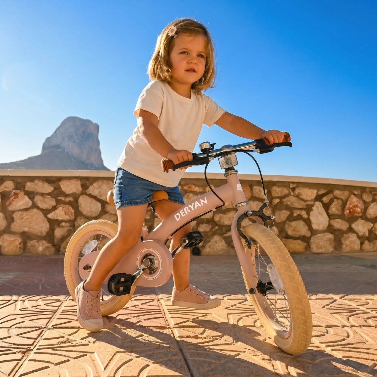Luxe Kids Bike 12 inch - 3 in 1 - Balance bike Pink