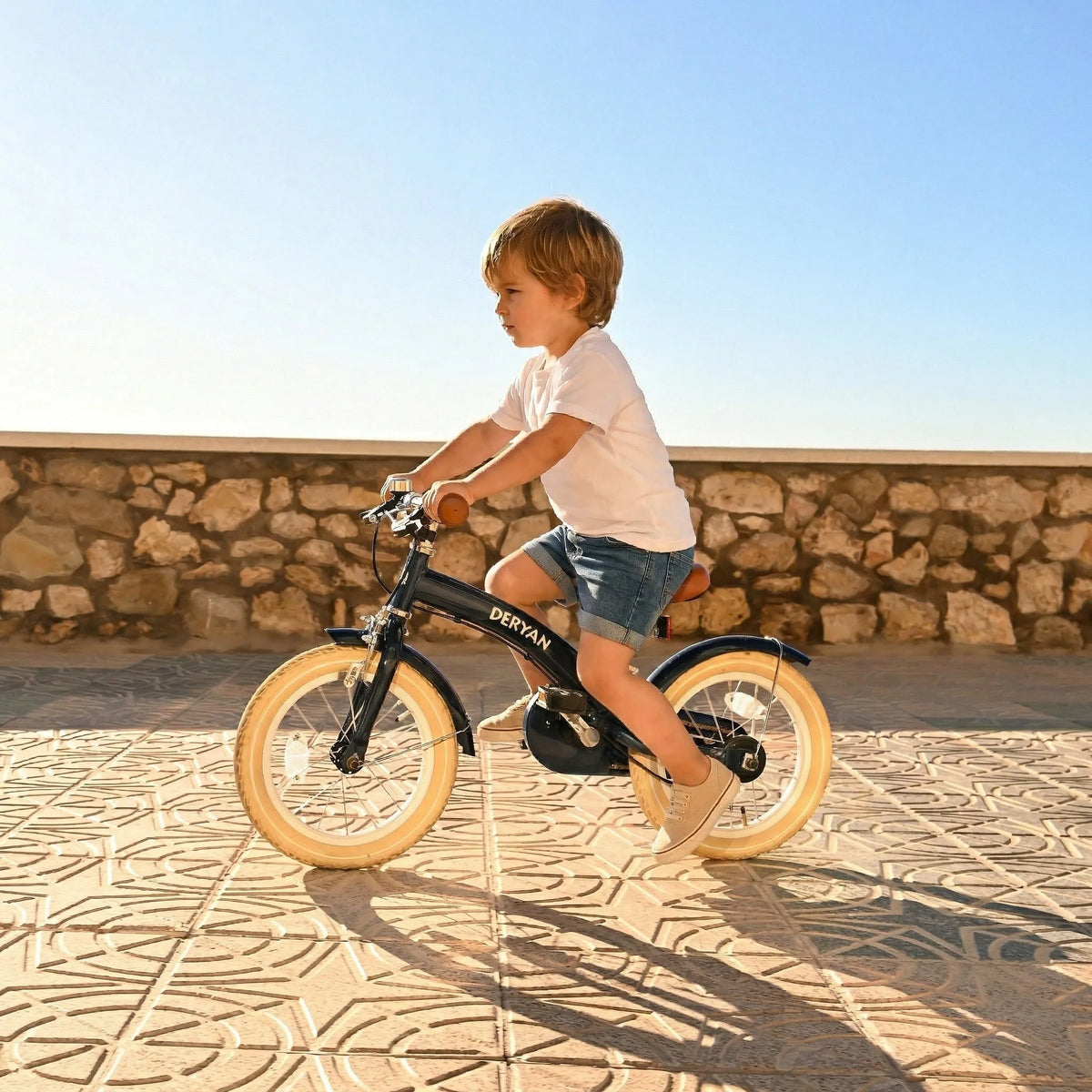 Luxury Children's bike 14 inch - 3 in 1 - balance bike Blue