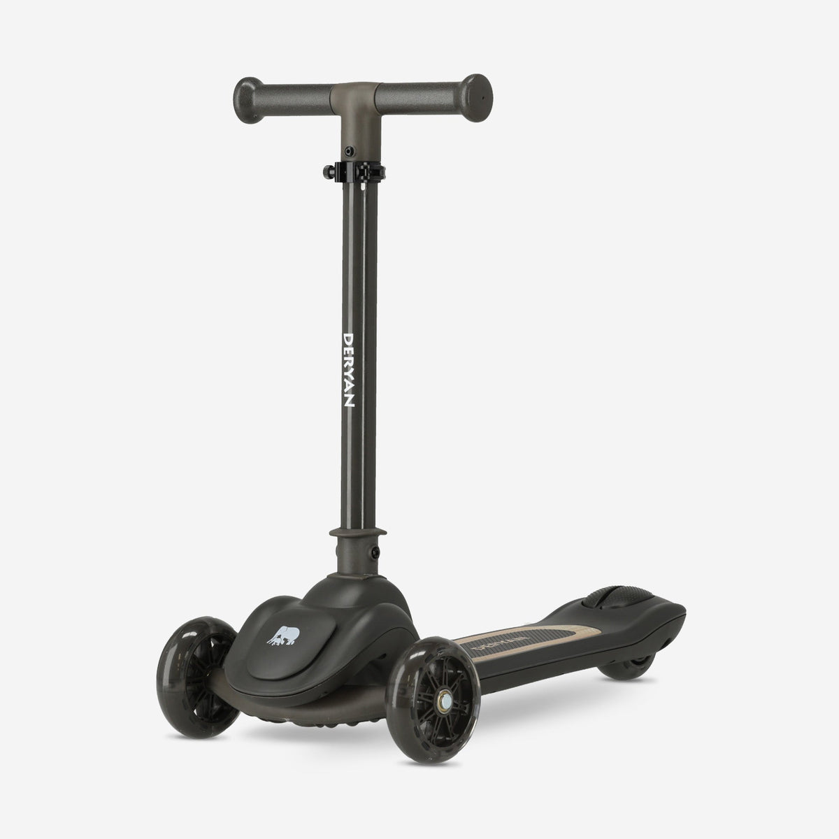 Harvey 3-Wheel Kids' Scooter with LED - Adjustable 65-80 cm - Black