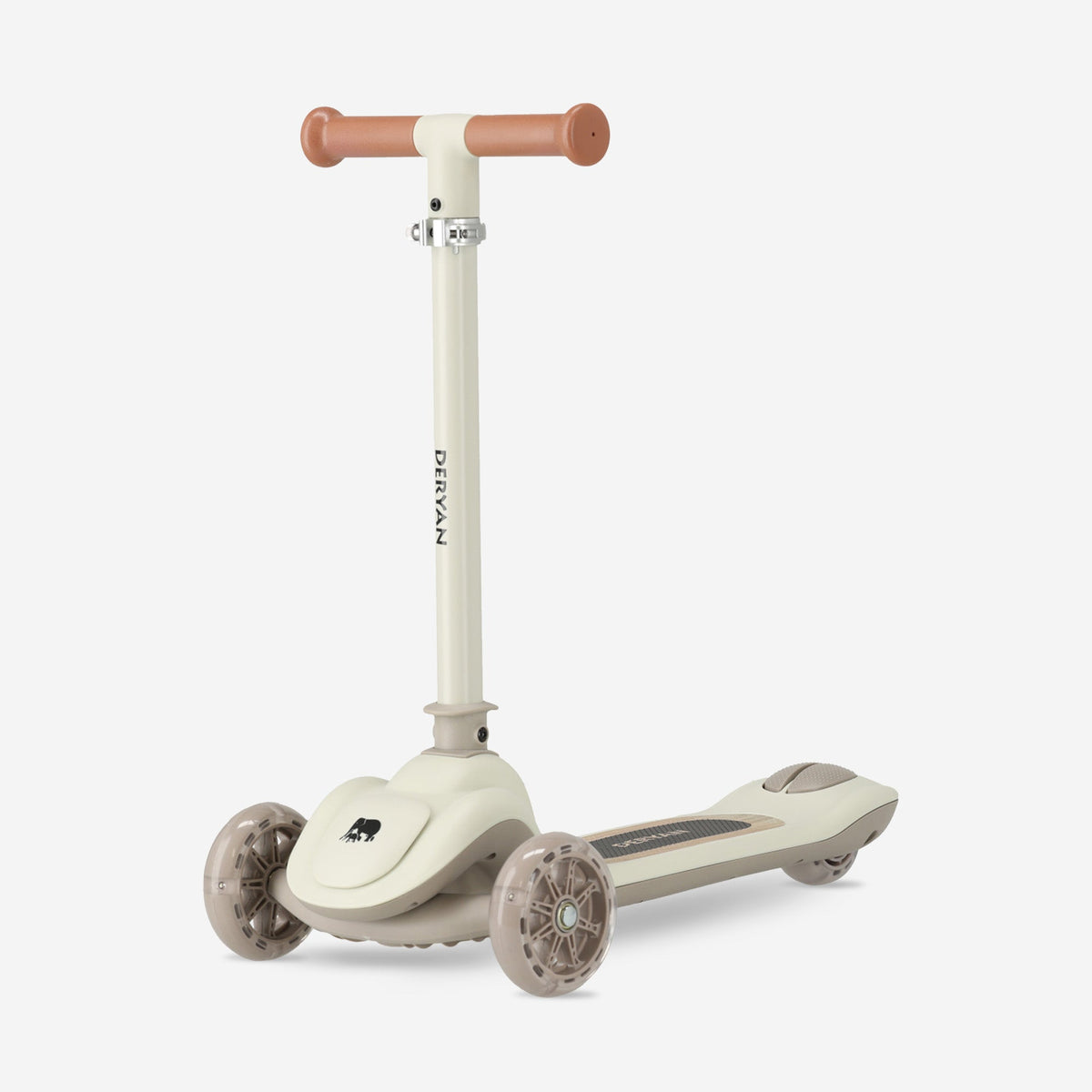 Harvey 3-Wheel Kids' Scooter with LED - Adjustable 65-80 cm - Gray