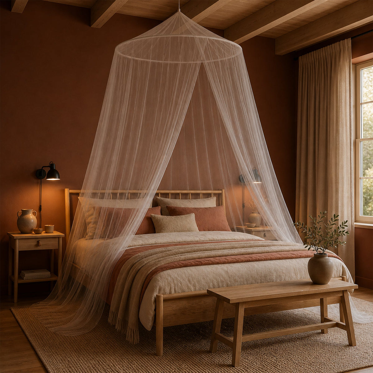 Luxury 2-Person Mosquito Net - Includes hanging kit and travel bag