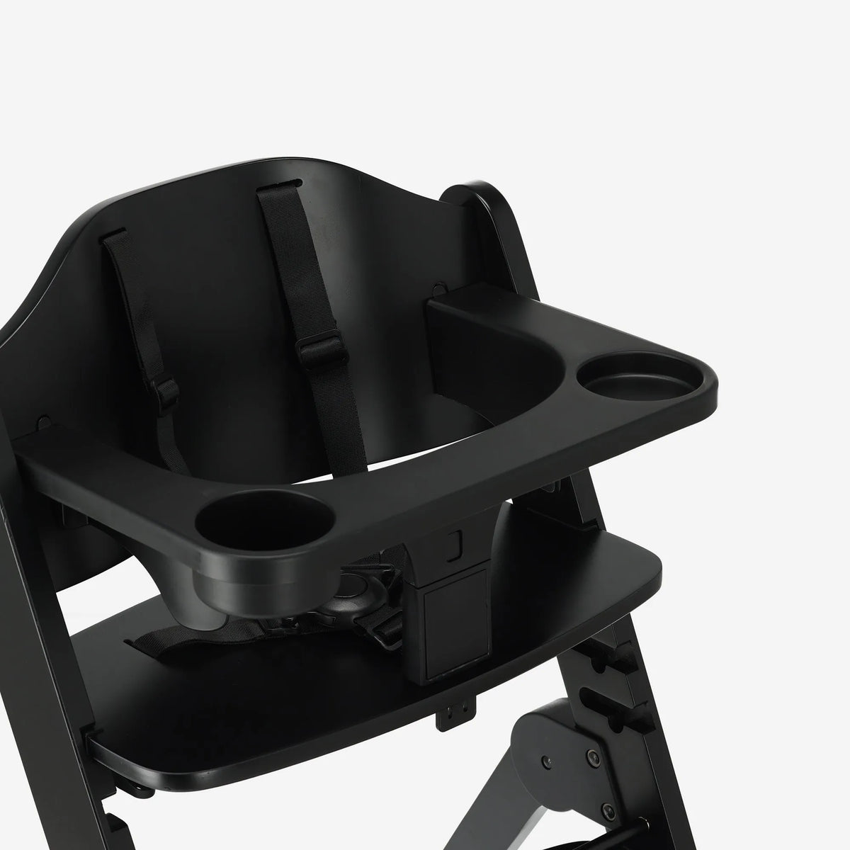 Odin Wooden Adjustable High Chair with Bouncer and Tray - Nougat