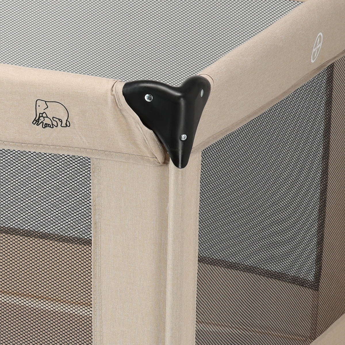 Foldable Playpen 100x100 cm - Nougat