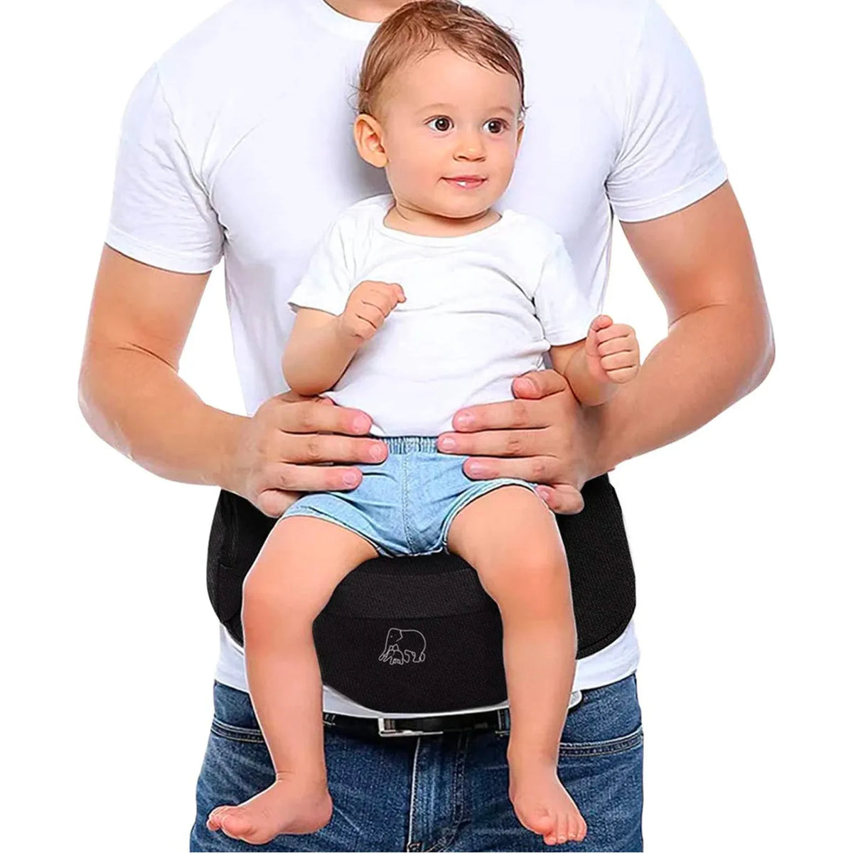 Luxury Hip Carrier - Baby and Toddler Hip Seat - Black