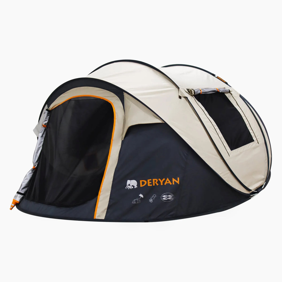 Luxury Pop-Up Tent - 8,000 mm Water Column - Sand - 4-Person