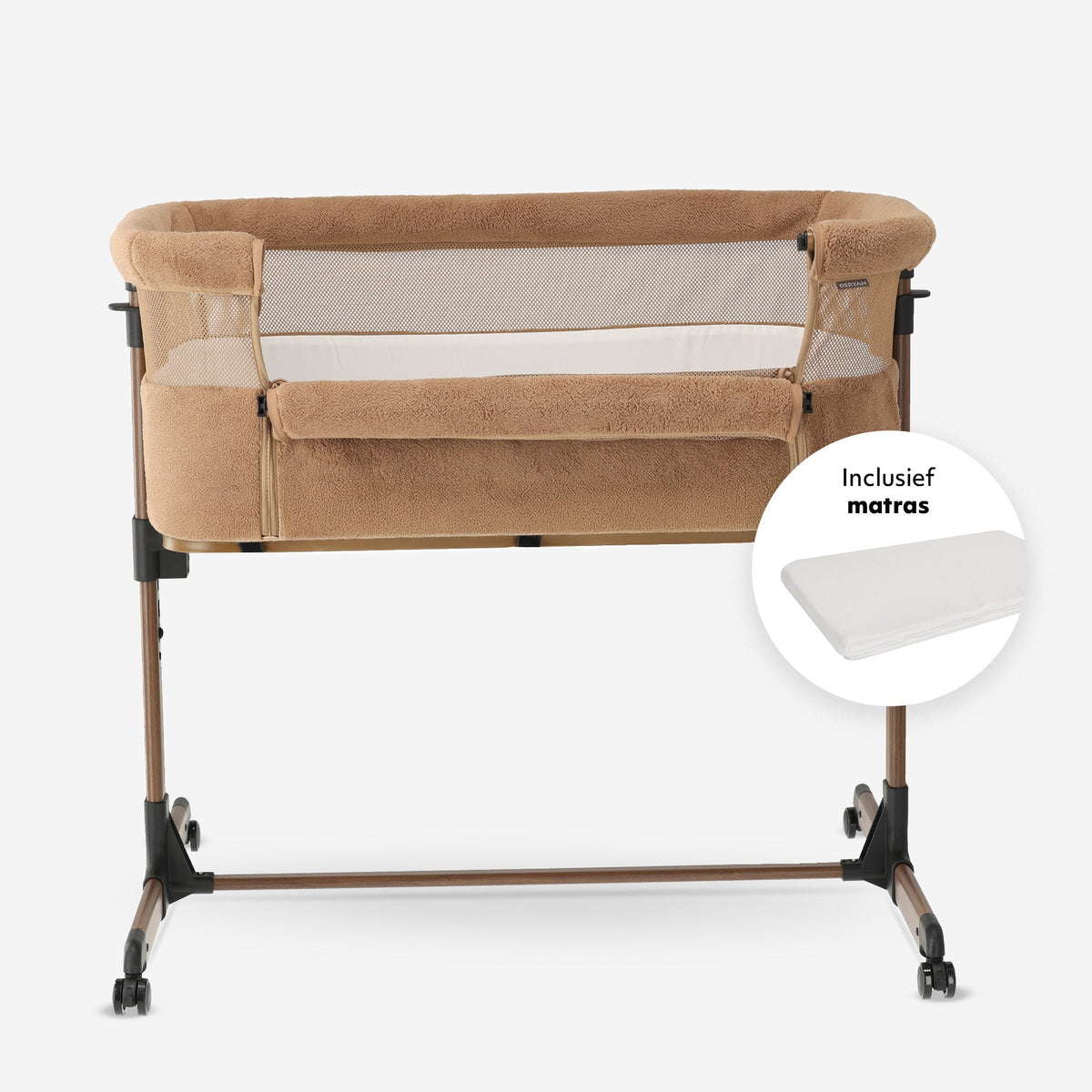 Snoozy Co-Sleeper Cradle - Teddy Brown