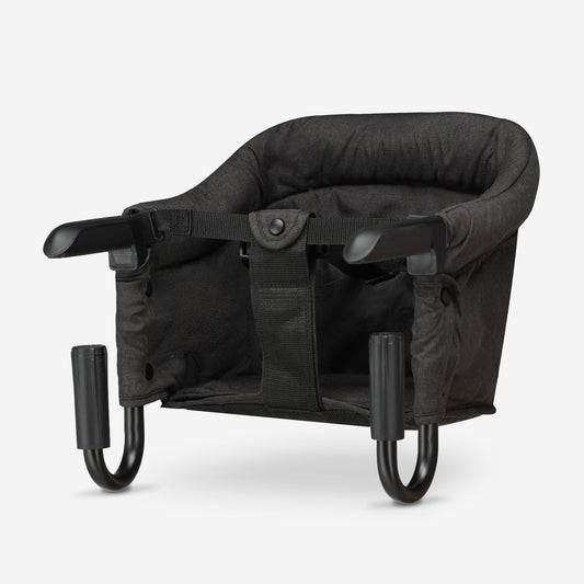 Children's Chair, Table-Hanging Chair, Foldable - High Chair - Dark Gray